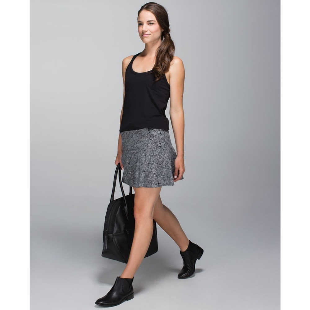 Lululemon Get It On Skirt in Plush Petal Black Ghost